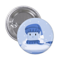 Le bouton de calotte glaciaire badge avec épingle