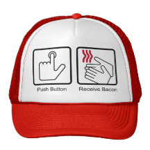 Le bouton poussoir, reçoivent le lard - distribute casquettes