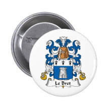 Le Bret Family Crest Button