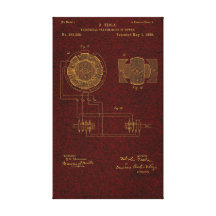 Le brevet 00382280 Sht 4 de Tesla a étiré la copie Impressions Sur Toile