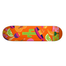 Le cactus de sombrero de partie de fiesta chaule d skateboards customisés