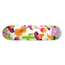 Le cactus de sombrero de partie de fiesta chaule d skateboards customisés