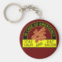Le calme de séjour, mange du lard Keychain Porte-clefs