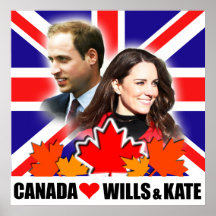 Le Canada aime prince William et affiche de Kate