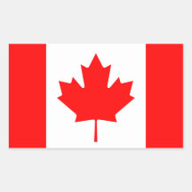 Le Canada Autocollant Rectangulaire