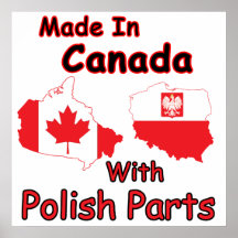 Le Canada avec les pièces polonaises Posters
