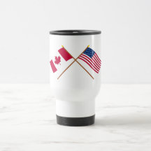 Le Canada et les drapeaux croisés par Etats-Unis Tasse