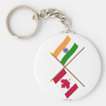 Le Canada et les drapeaux croisés parInde Porte-clef