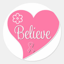 Le cancer du sein croient le coeur autocollants