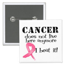 Le cancer du sein ne vit ici plus badges avec agrafe
