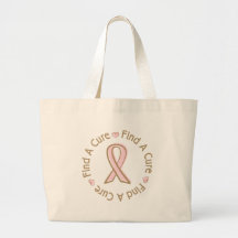 Le cancer du sein rose de ruban trouvent un traite sacs fourre-tout