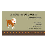 Le carte de visite du marcheur de chien