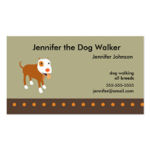 Le carte de visite du marcheur de chien