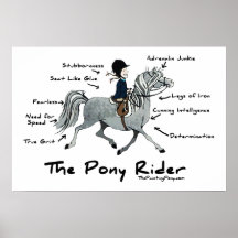 Le cavalier de poney affiche