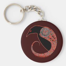 Le Celtic Raven Keychain, Brown de Morrigan Porte-clés