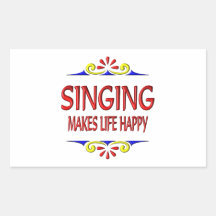 Le chant rend la vie heureuse autocollants