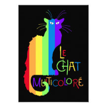 Le Chat Multicoloré Personalized Invite