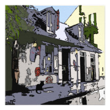 Le Chat Noir Black Smith Shop Personalized Announcement
