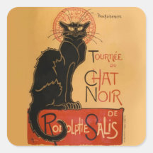 Le Chat Noir Square Stickers