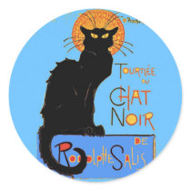 Le Chat Noir Round Stickers