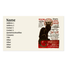 Le Chat Noir, Vente Hôtel Drouot Business Card