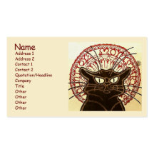 Le Chat Noir, Vente Hôtel Drouot Business Cards
