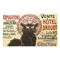 Le Chat Noir, Vente Hôtel Drouot Rectangle Sticker