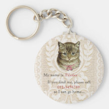 Le chat tigré me trouvent étiquette porte-clé