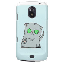 Le chaton gris aux yeux verts le plus mignon coque samsung galaxy nexus