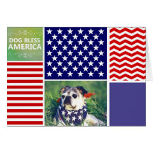 Le chien bénissent l'Amérique patriotique Cartes