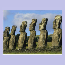 Le Chili, île de Pâques, Rapa Nui, Ahu Akivi cartes postales