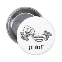 Le chinchilla a obtenu le bouton de la poussière badge avec épingle