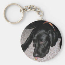 Le chiot de Labrador mange des raisins Porte-clefs