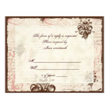Le Chocolatier - Rose, RSVP Card Invitation