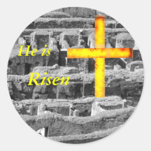 Le Christ est levé Adhésif Rond