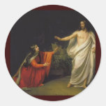Le Christ et Mary ressuscités Adhésif Rond