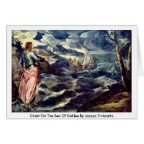 Le Christ sur la mer de la Galilée par Jacopo Tint cartes