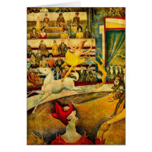 Le cirque de Georges Seurat (1891) Cartes De Vœux