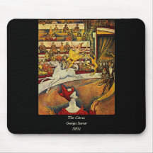 Le cirque de Georges Seurat (1891) - clown et cava Tapis De Souris