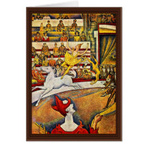 Le cirque par Seurat Georges Carte De Vœux