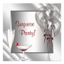 Le cocktail monte en ballon la fête d'anniversaire invitations