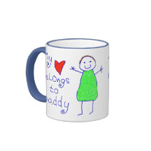Le coeur appartient au papa tasse à café