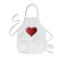 Le coeur d'amour badine le tablier