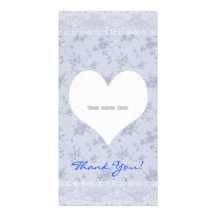 Le coeur de Merci fleurit le modèle de carte photo Modèle Pour Photocarte