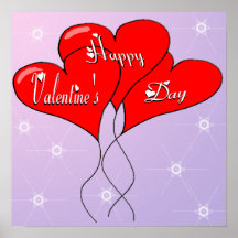Le coeur de Valentine monte en ballon l'affiche