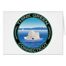 Le Connecticut polaire vert Cartes De Vœux
