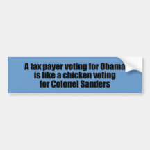 Le contribuable votant pour Obama est comme un pou Adhésif Pour Voiture
