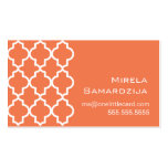 Le corail marocain de rêves s'est levé carte de visite