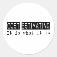 Le coût estimation l'est autocollants ronds