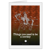Le cowboy cartes